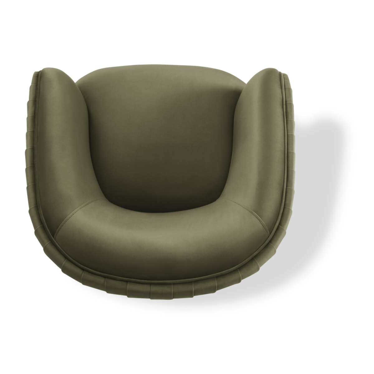 Fauteuil "Cyrille" en velours vert