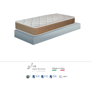 "Carmen" H26 cm 80x200 guanciale Hydrogel OMAGGIO a molle insacchettate indipendenti ,7 zone a portanza differenziata arrotolato