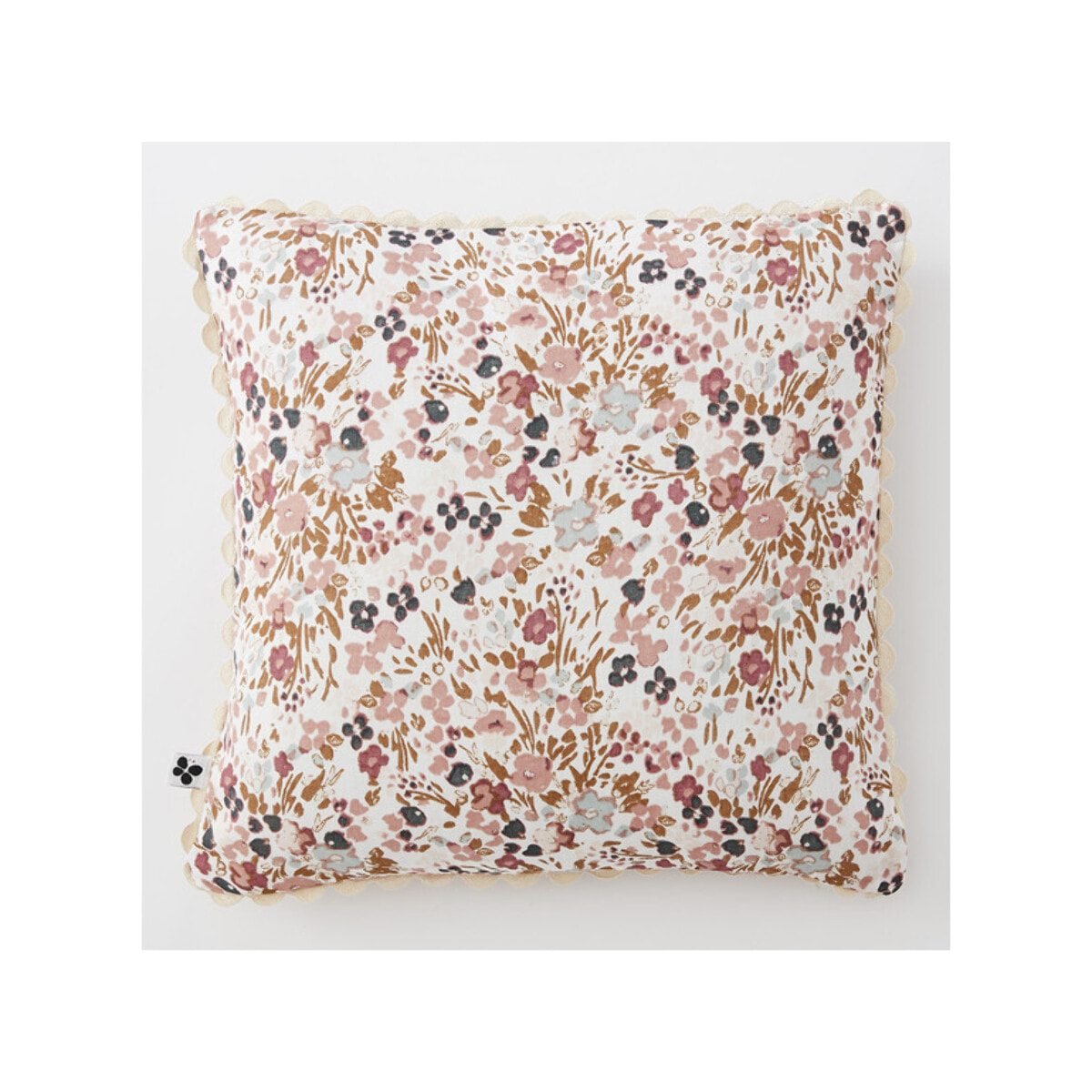 Lot de 2 Coussins 40 x 40 cm en Gaze de Coton avec Crochet - CAPUCINE