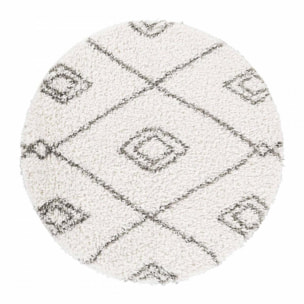 Tapis Shaggy longues mêches et aux motifs traditionnels Berbères