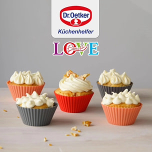 Lot de 12 caissettes muffins en silicone 7 cm Dr. Oetker Flexxibel Love