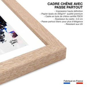 Affiche graffiti Affiche illustration joconde Affiche sous cadre bois