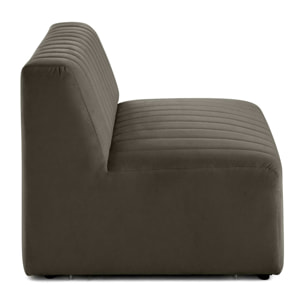Nova - module d'assise - en velours - Gris