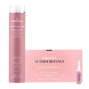 MEDAVITA Kit Nutrisubstance Shampoo 250ml + Nutritive Repairing Hair Fluid Fiale 24x10ml