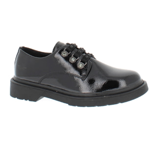 Armata di Mare Scarpe Donna Derby Allacciato Lucido con Soletta in Memory Foam AMD W42H71 Black