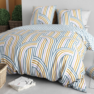 Parure Housse De Couette 3pcs Microfibre Effet Pêche TANGO