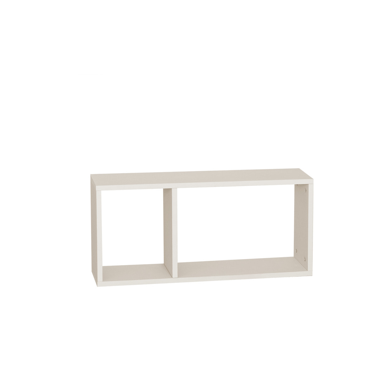 Mueble auxiliar de madera lacada en tono beige con 1 separador Alto: 38 Largo: 80 Ancho: 20