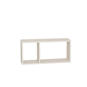 Mueble auxiliar de madera lacada en tono beige con 1 separador Alto: 38 Largo: 80 Ancho: 20