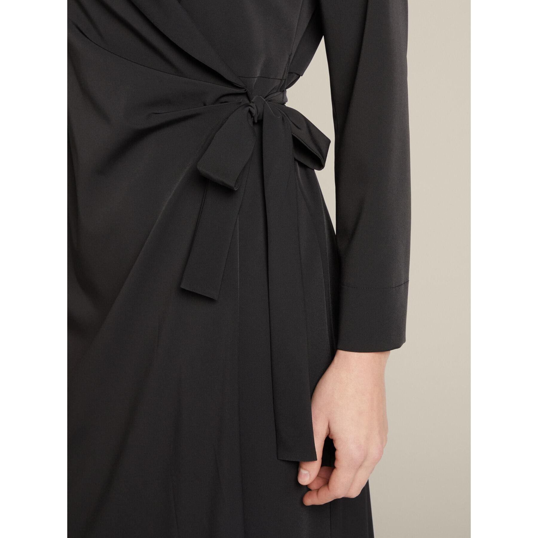 Elena Mirò - Wrap dress in tessuto fluido - Nero