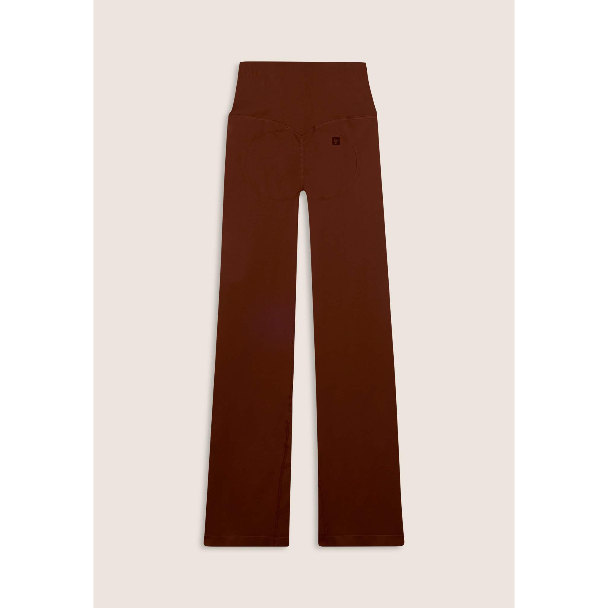 Leggings sportivi seamless a zampa con vita altissima