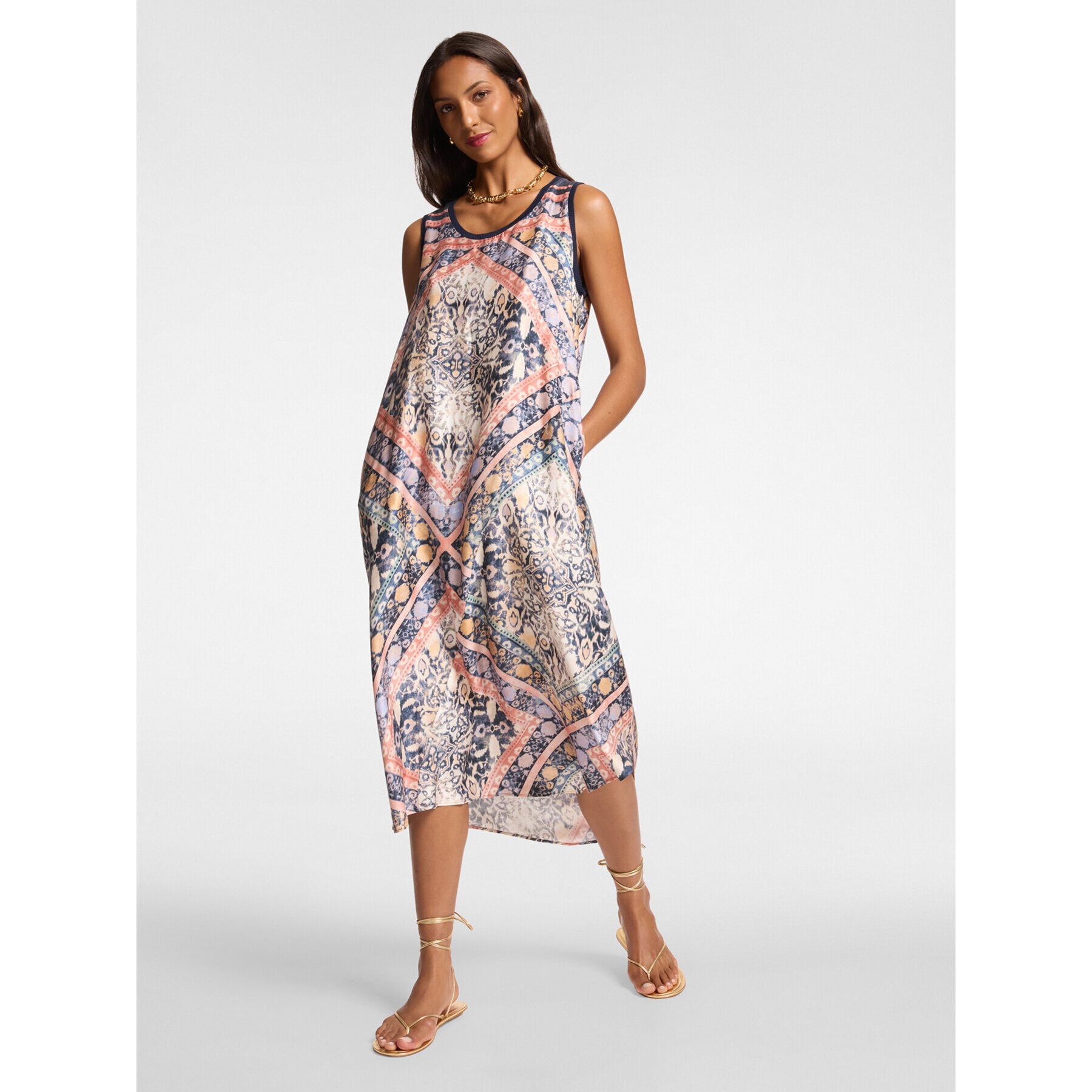 Elena Mirò - Abito dalla stampa etnica - Blu