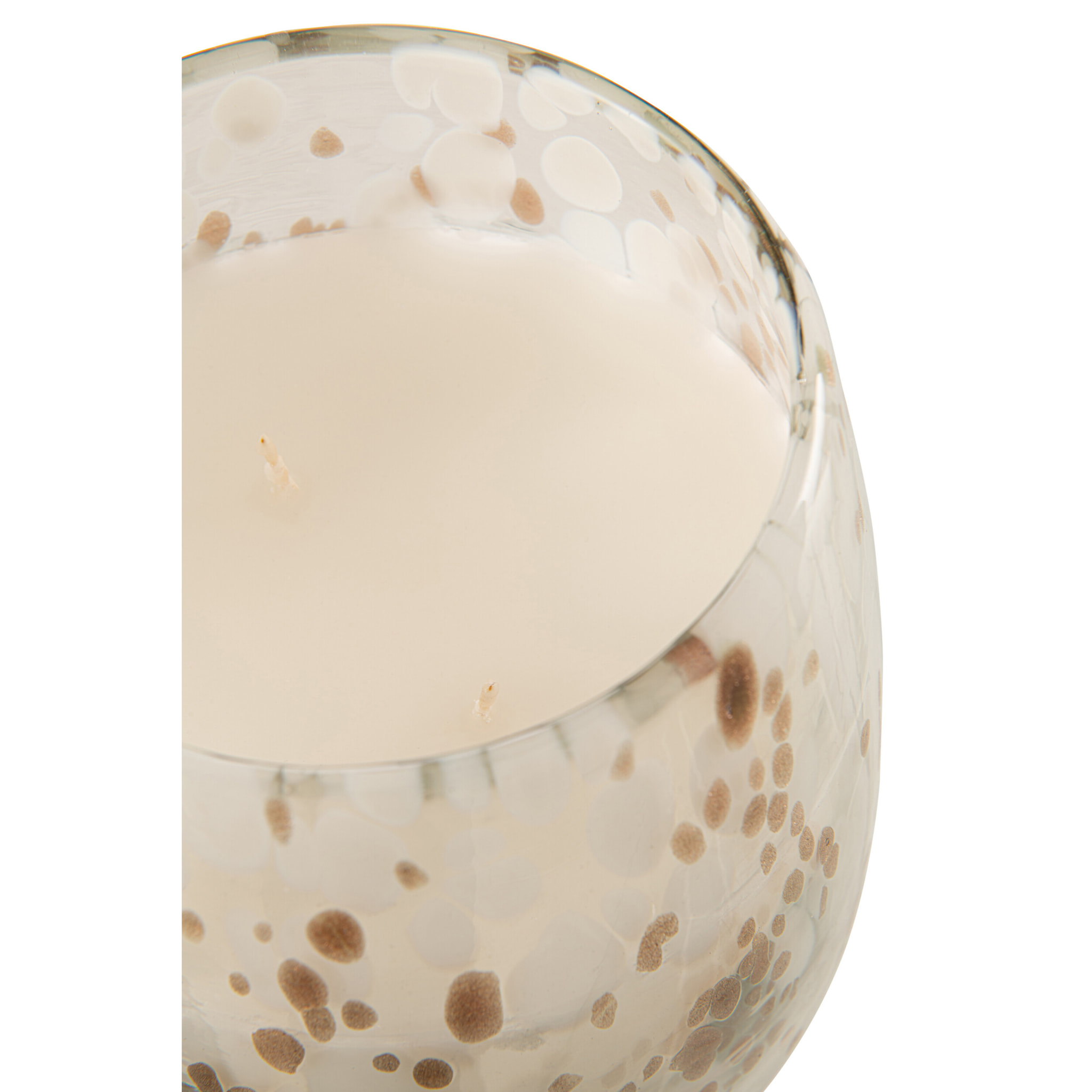 J-Line bougie parfumée Mia - Osmanthus & Suede - verre - blanc/mix - large - 230H