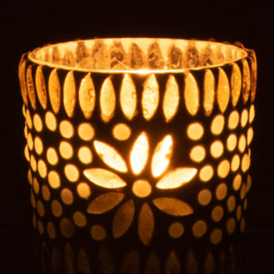 J-Line bougeoir Bram - verre - jaune - small - 6 pcs