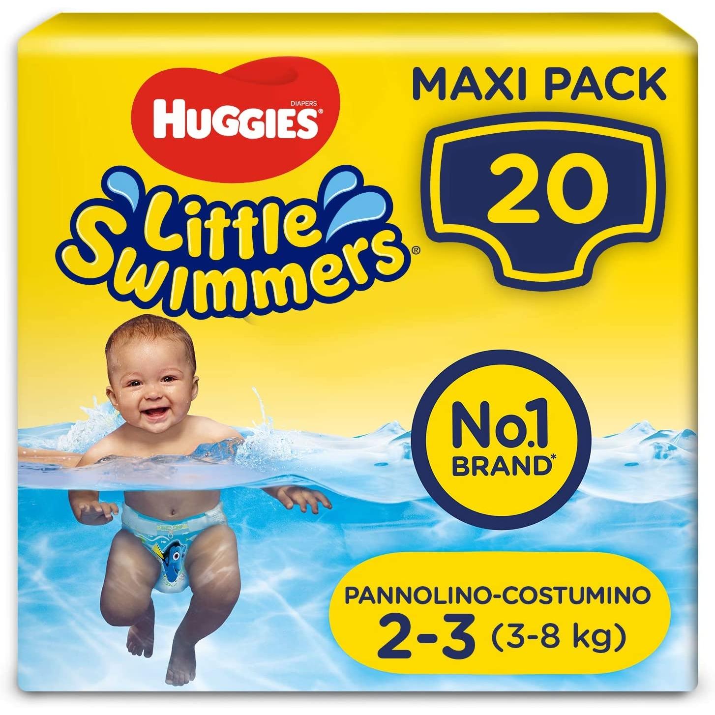 Huggies Litte Swimmers Pannolini Costumino Taglia 2/3 S - Pacco Grande da 20 Pannolini unisex Huggies