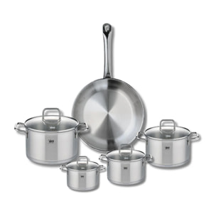 Ensemble de 1 Poêle de cuisson 28 cm et 4 faitouts 12, 14, 16 et 20 cm Elo Profi Citrin