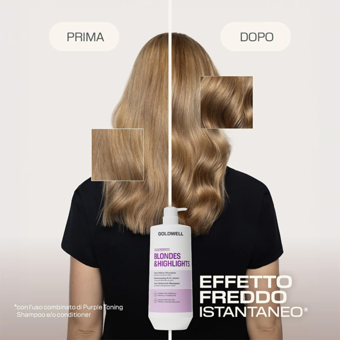 GOLDWELL DS Blondes & Highlights Anti-Yellow Shampoo 1000ml