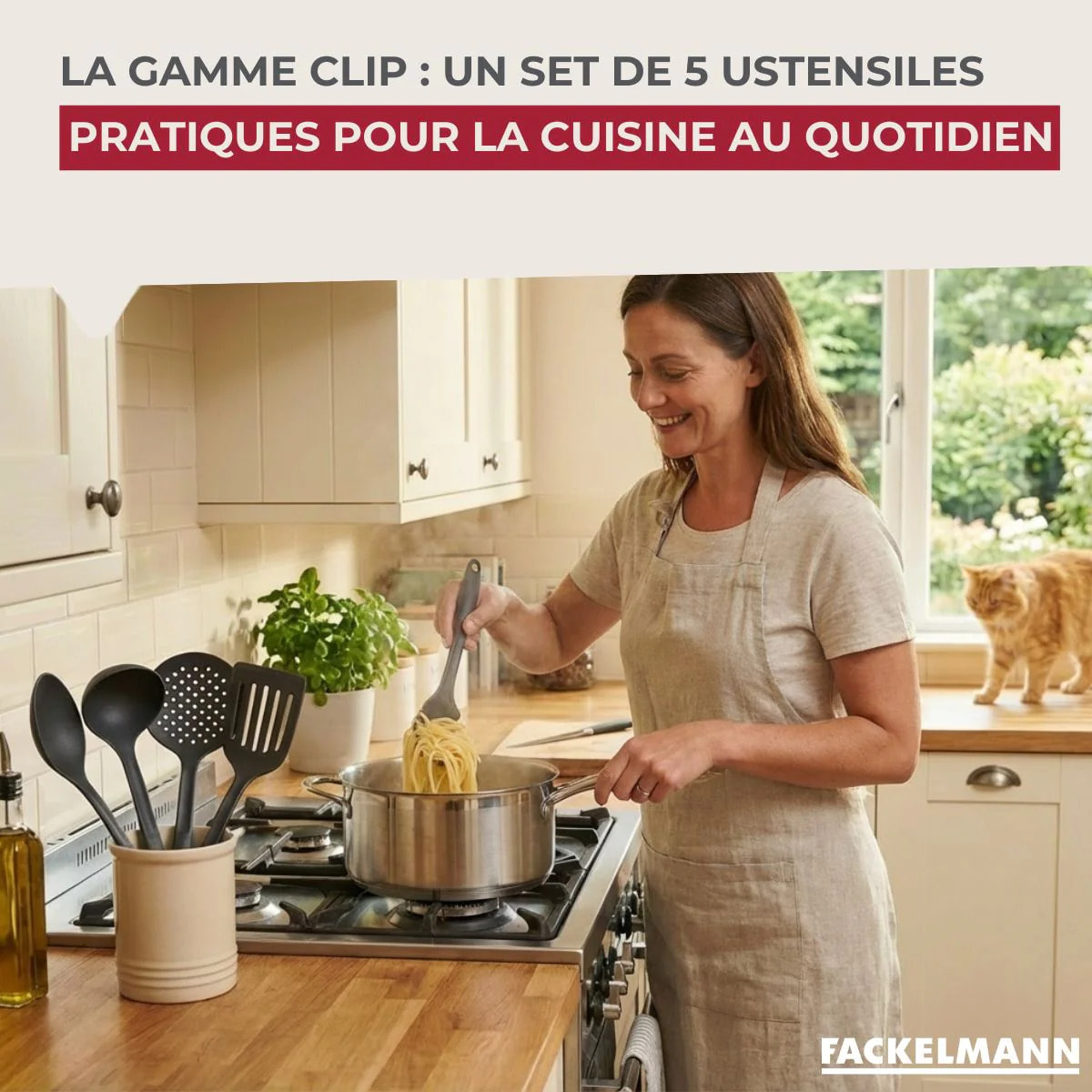 Cuillère à servir 32,5 cm Fackelmann CLIP