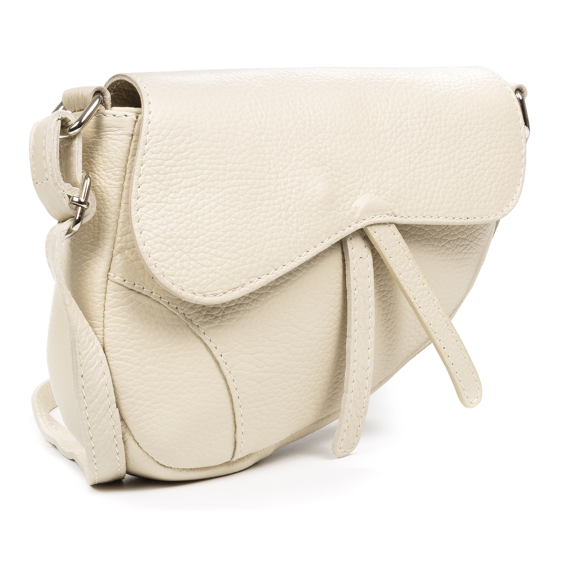 FIRENZE ARTEGIANI Borsa a Spalla da Donna Susanna. Vera Pelle Dollaro Made in Italy 22x7x17 Cm. Beige