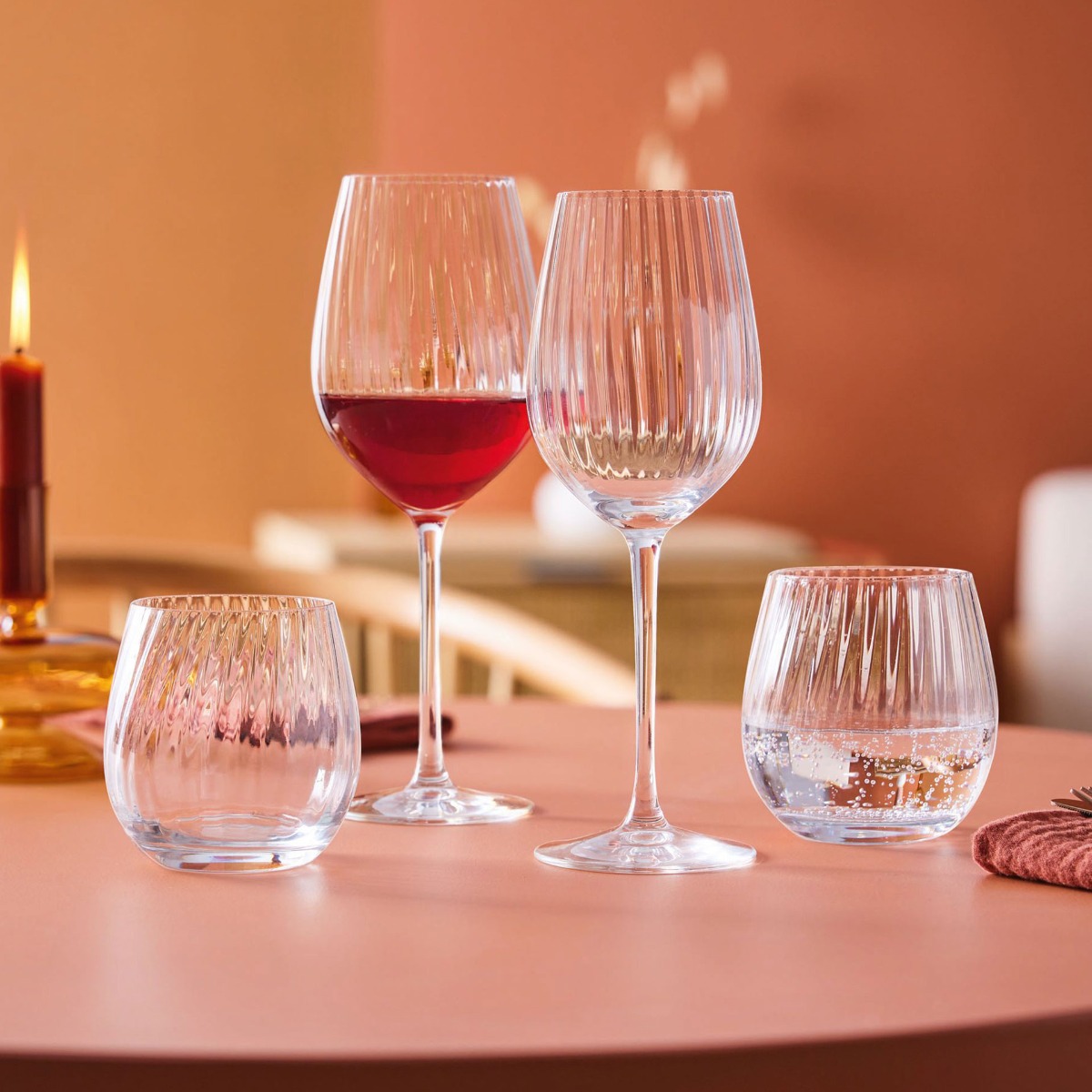 4 verres à eau 32 cl Serena Lines - Luminarc