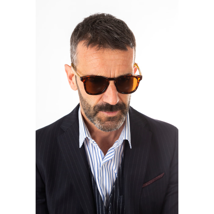 Gafas de sol OCEAN CASSIS - Habana dark con patilla champagne / Marrón