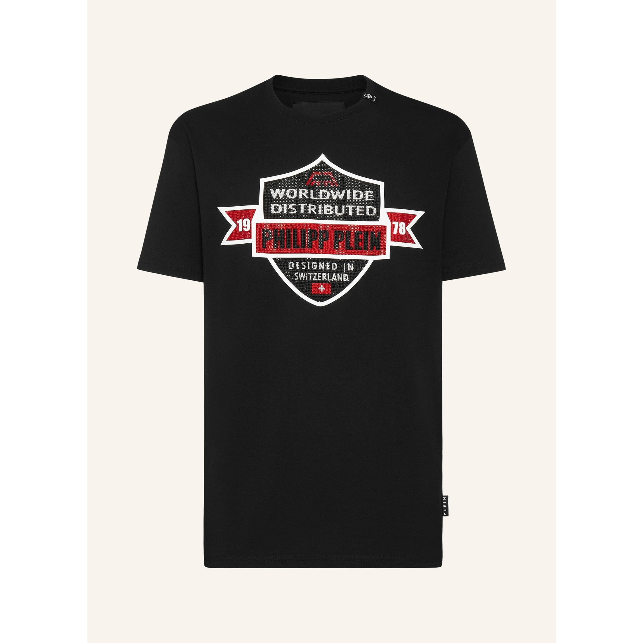 PHILIPP PLEIN Camiseta de cuello redondo y manga corta CREST