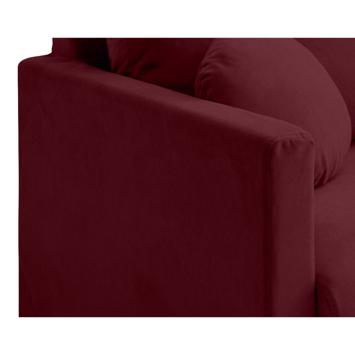 Serena - canapé droit déhoussable 2 places en tissu - Prune