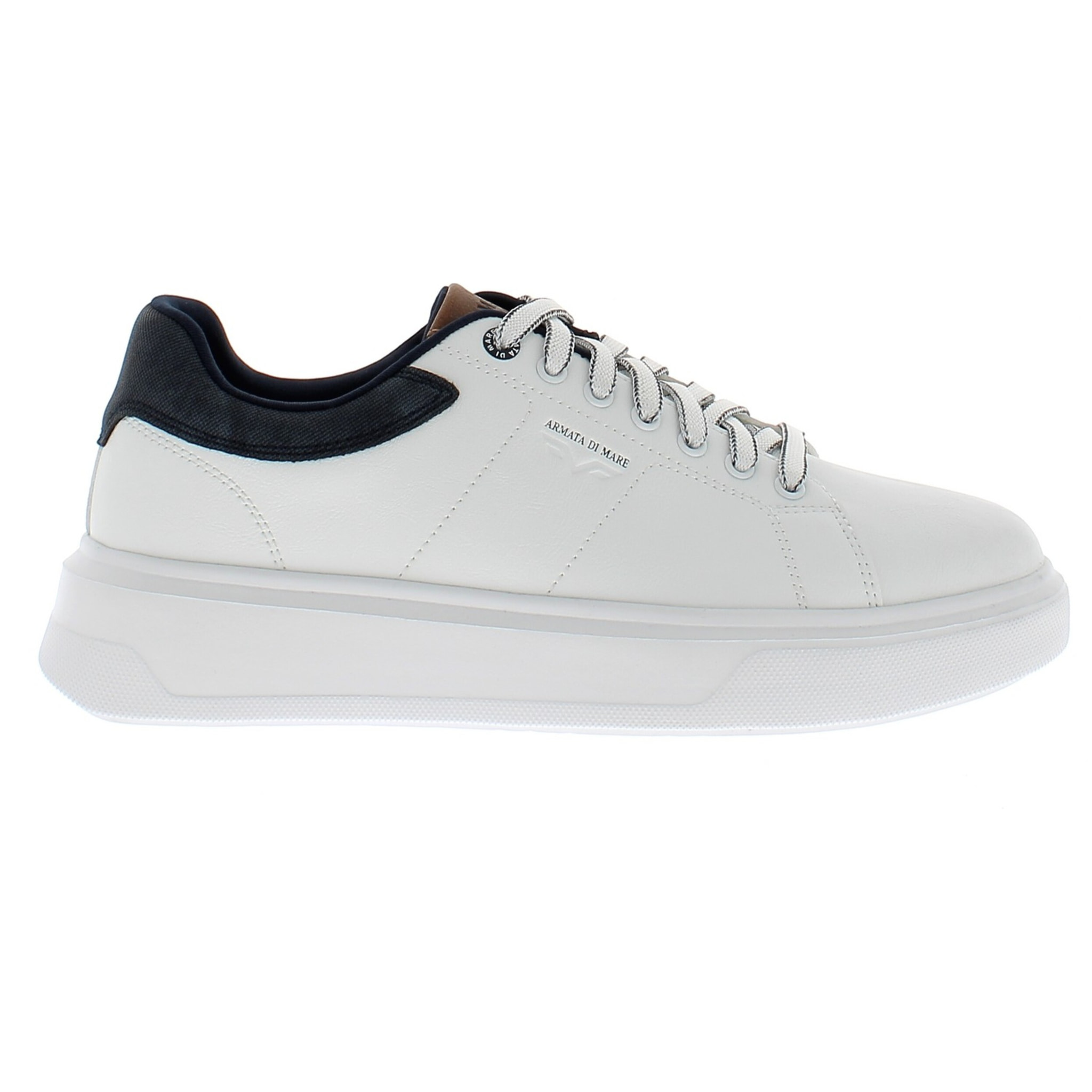 Armata di Mare Scarpe Uomo Court Maxi Sneakers Casual con Soletta Rimovibile in Memory Foam AMU 2M842 Off White