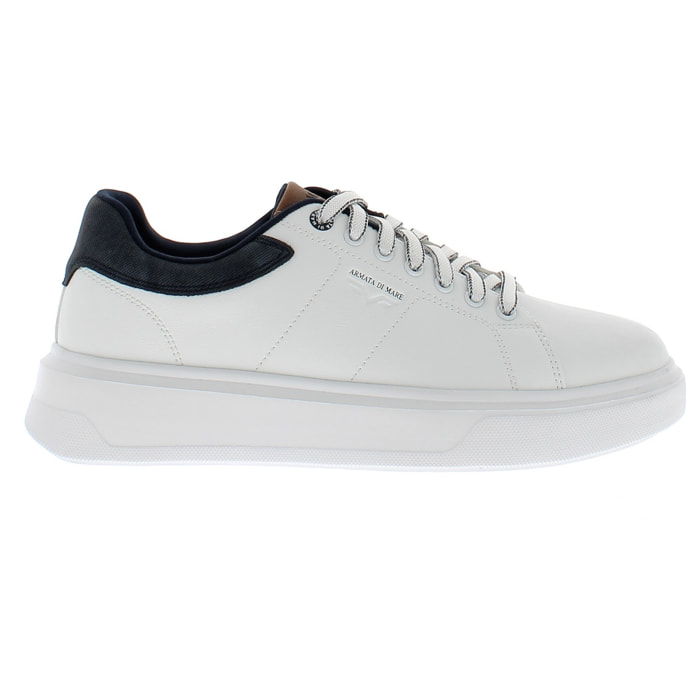 Armata di Mare Scarpe Uomo Court Maxi Sneakers Casual con Soletta Rimovibile in Memory Foam AMU 2M842 Off White