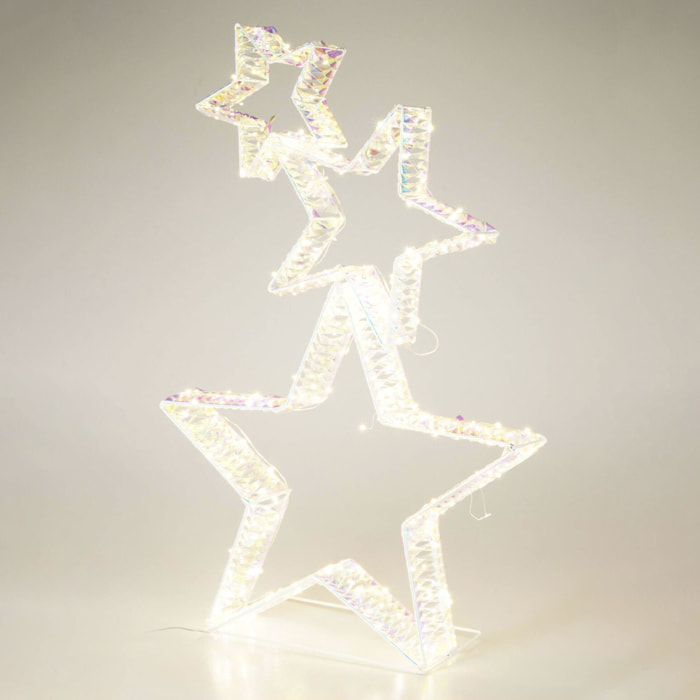 set de 3 luces de estrella con 350 luces led 50x10x80cm