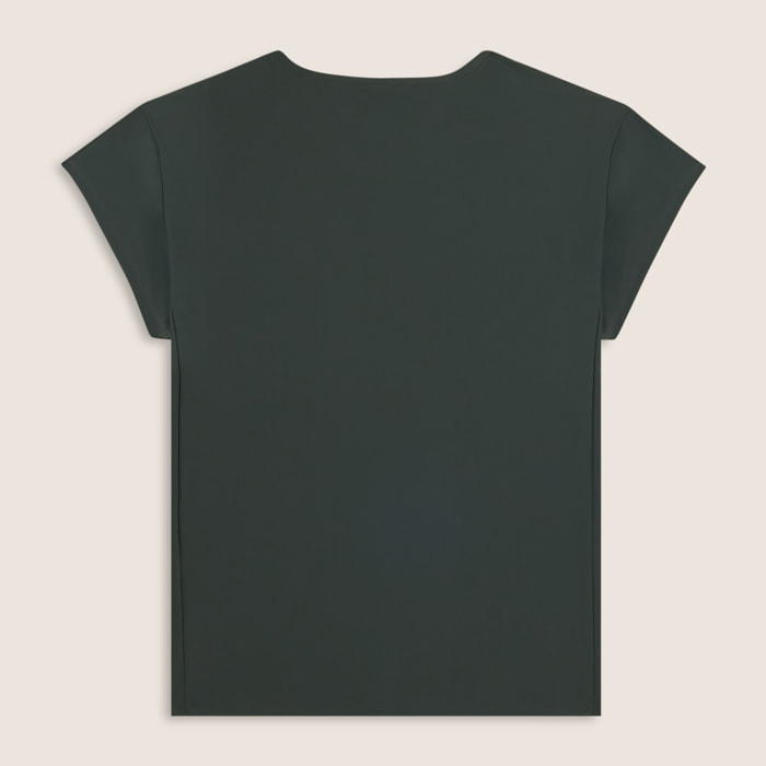 T-shirt tecnica con maniche ad aletta e profili a contrasto