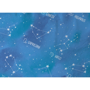 Completo Lenzuola In 100% Cotone Disegno Zodiaco GI