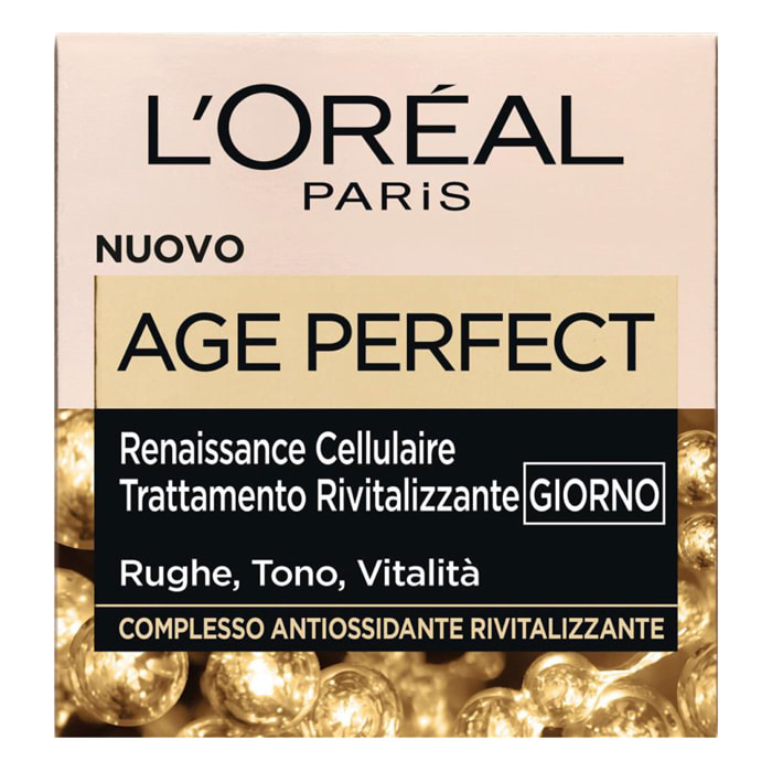 Crema Viso Rivitalizzante Giorno Age Perfect Renaissance Cellulaire Antiossidante Illuminante Levigante Tonificante Anti-Rughe 50ml