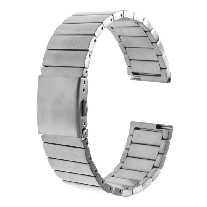 Cinturino universale in acciaio inossidabile per orologi da 22 mm Sistema di sgancio rapido per un facile cambio.