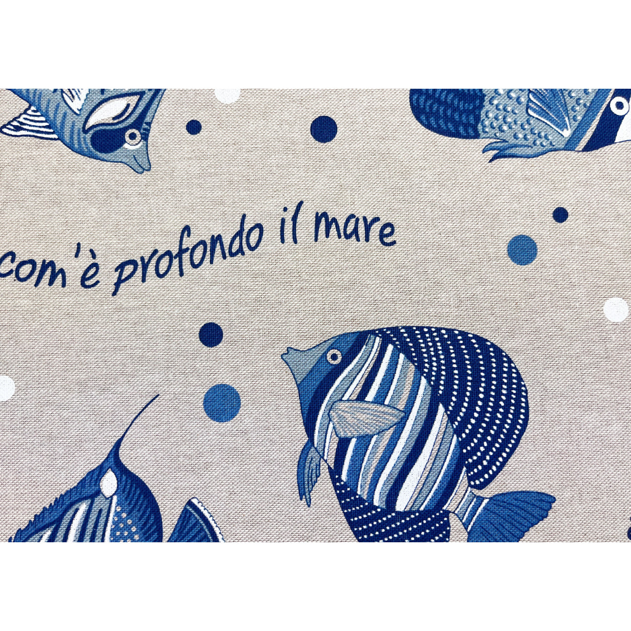 Tovaglia Cucina Resinata Idroleppelente Antimacchia Disegno Maldive 140x140