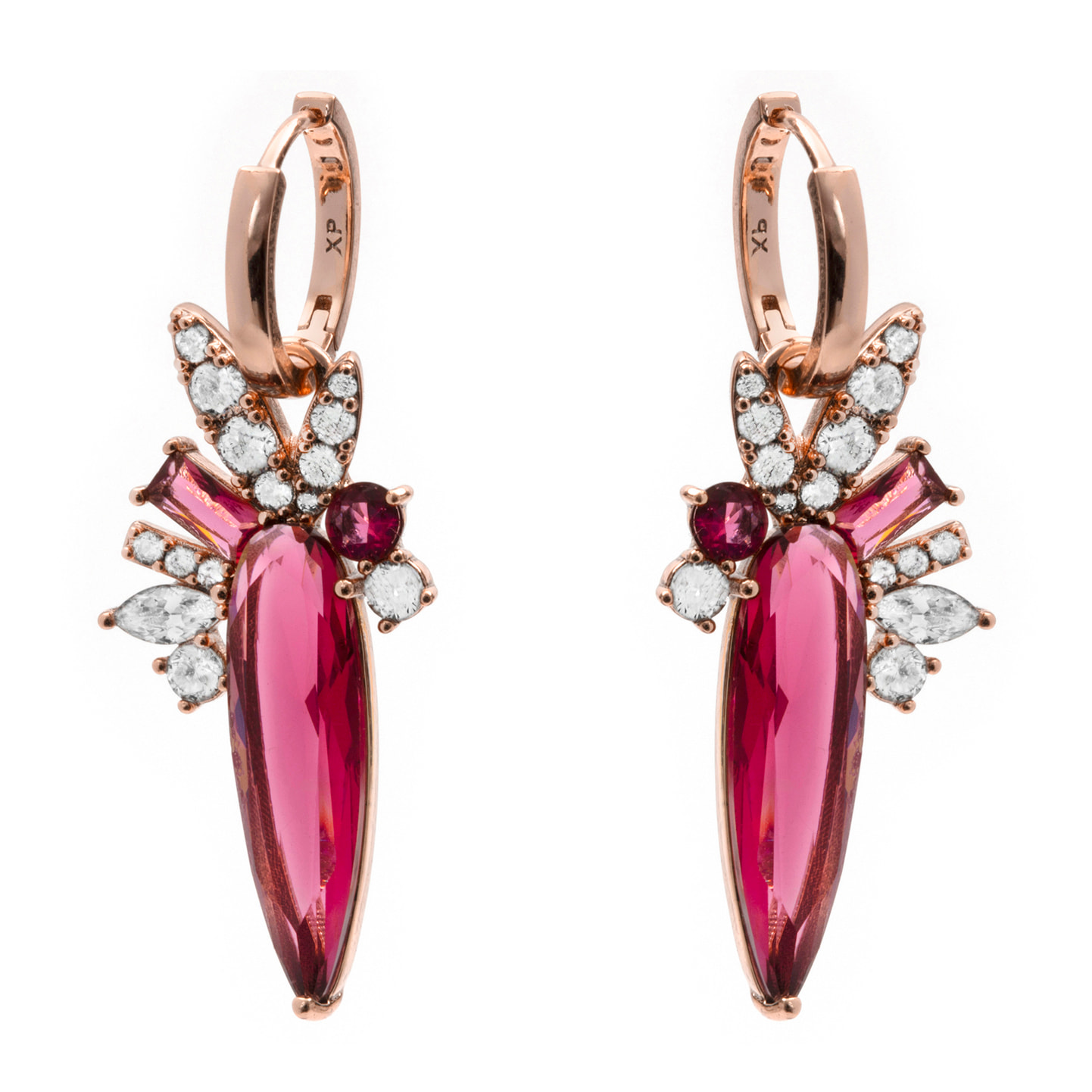 Pendientes Boys acabado oro rosa 18k