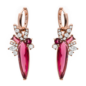 Pendientes Boys acabado oro rosa 18k