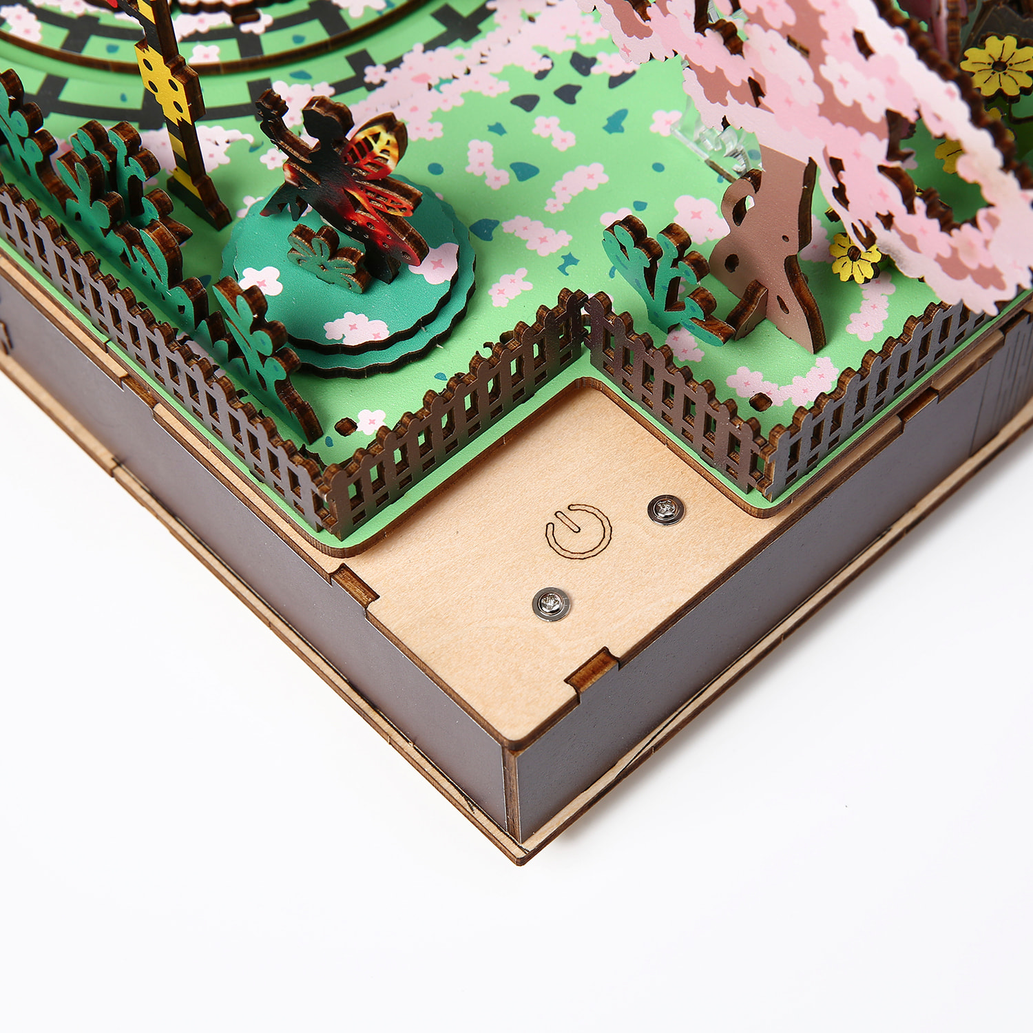Modello in Legno 3D, con movimento meccanico design ciliegio in fiore con luce e musica. 446 pezzi.