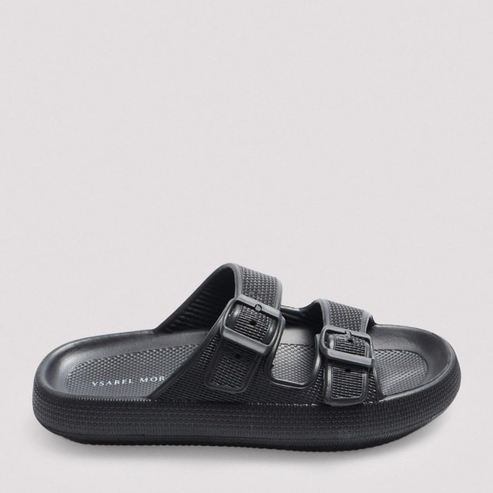 Infradito da spiaggia con fibbie antiscivolo e comfort extra in nero