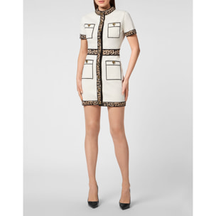 PHILIPP PLEIN Vestido de punto LEOPARD