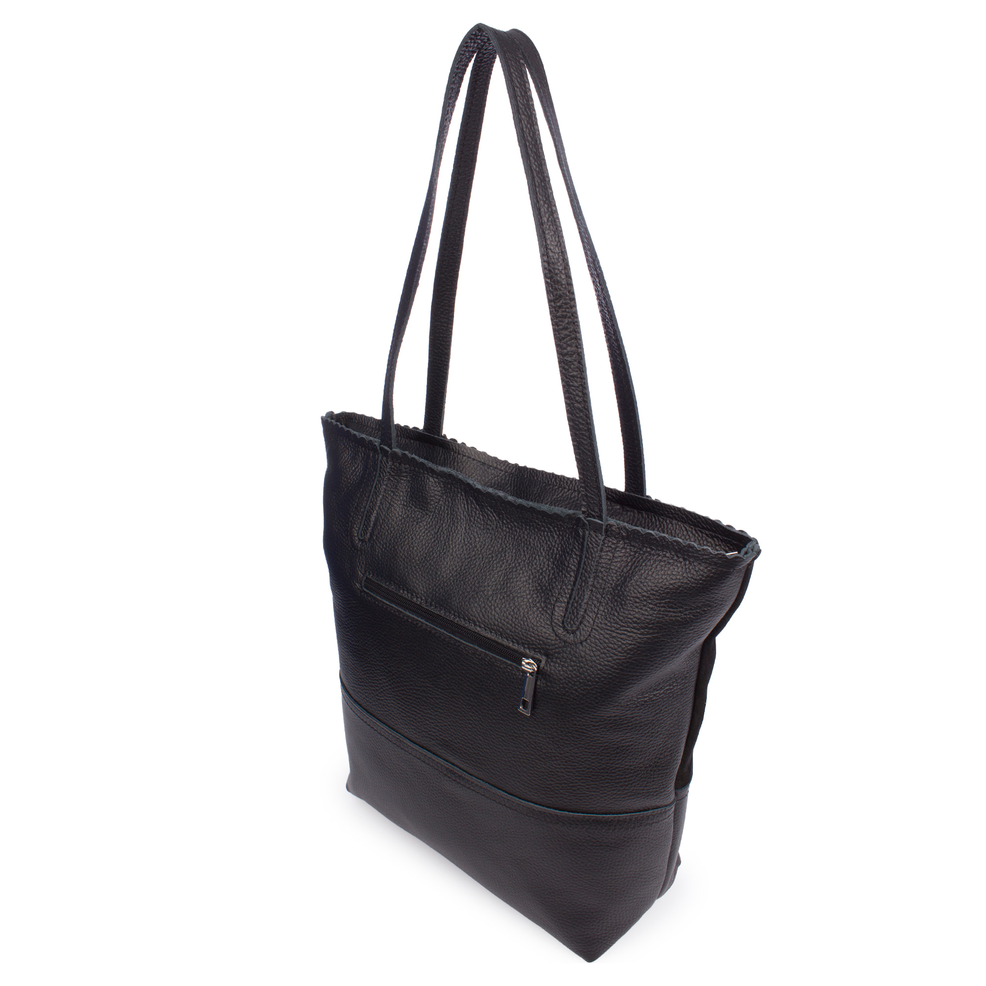 Bellino Bolso Tote Mujer. Piel auténtica Gamuza y Dollaro.