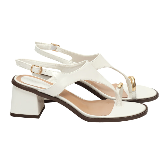 Sandali infradito con accessorio - tacco 6,5 cm