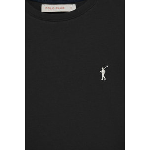 Pack mujer de dos camisetas negra y blanca de manga corta con logo bordado Rigby Go