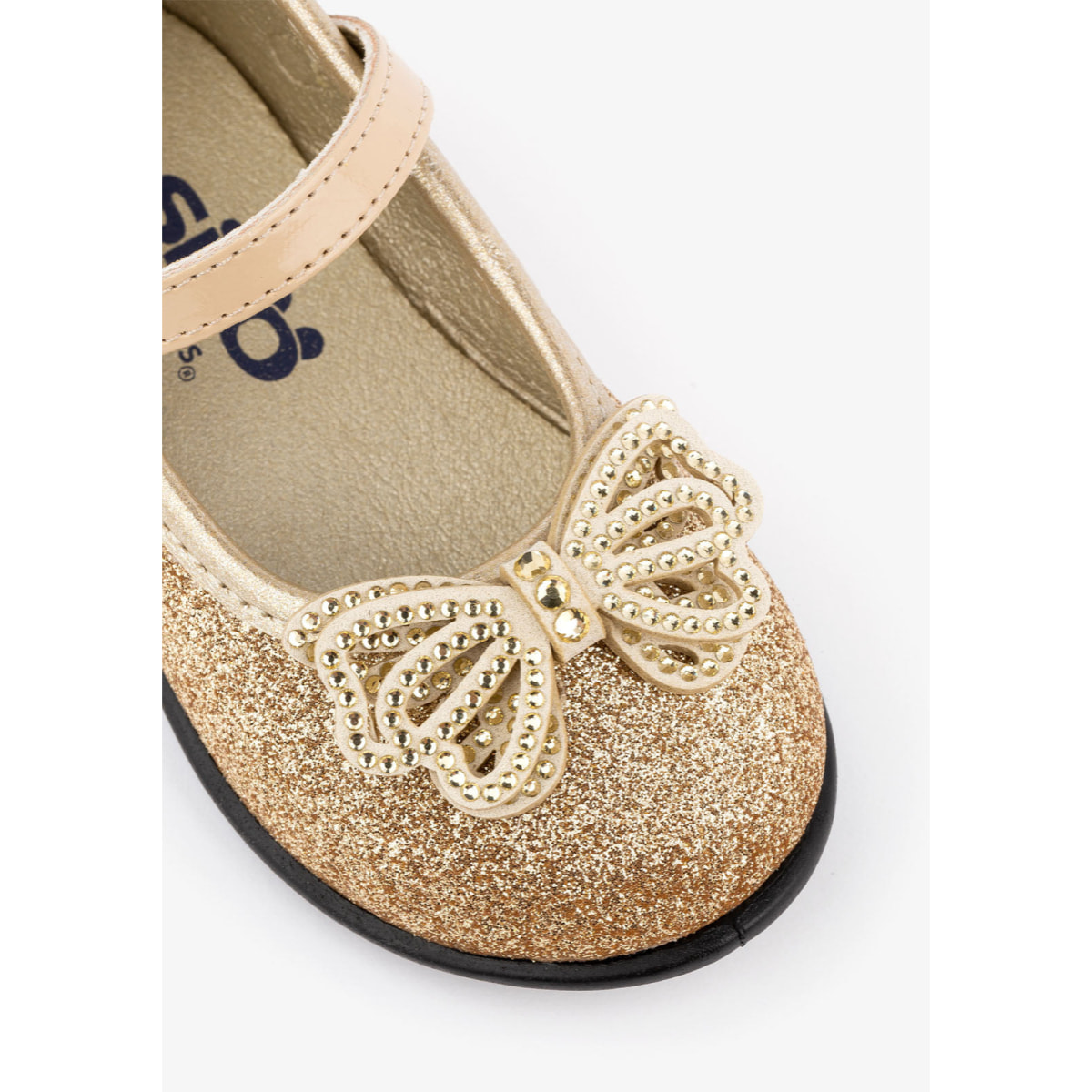 Ballerine con fiocco e glitter  per neonati