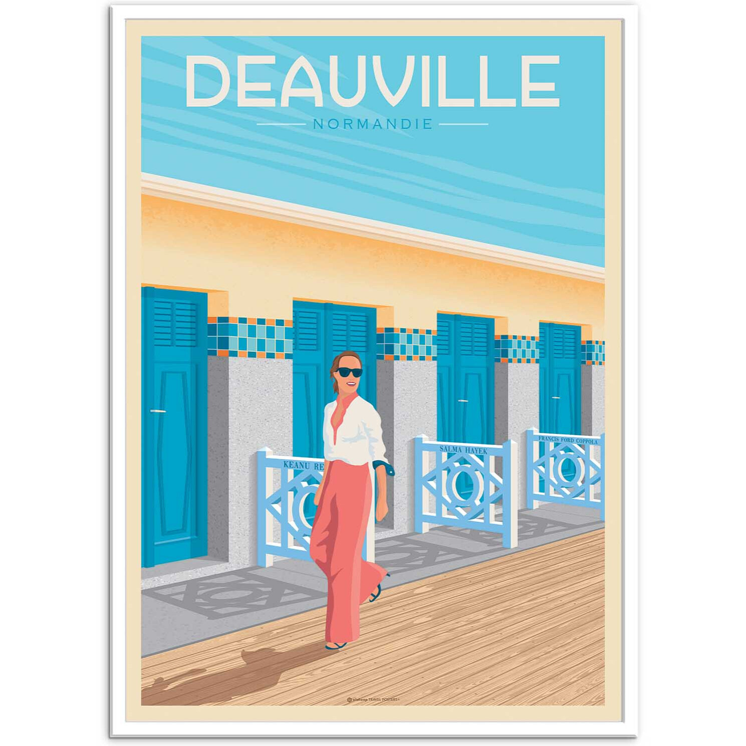 Affiche - Deauville Les planches - Olahoop Travel Posters