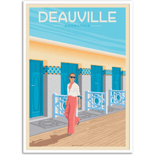 Affiche - Deauville Les planches - Olahoop Travel Posters