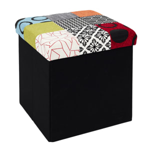 Coffre Pouf Pliable Patchwork