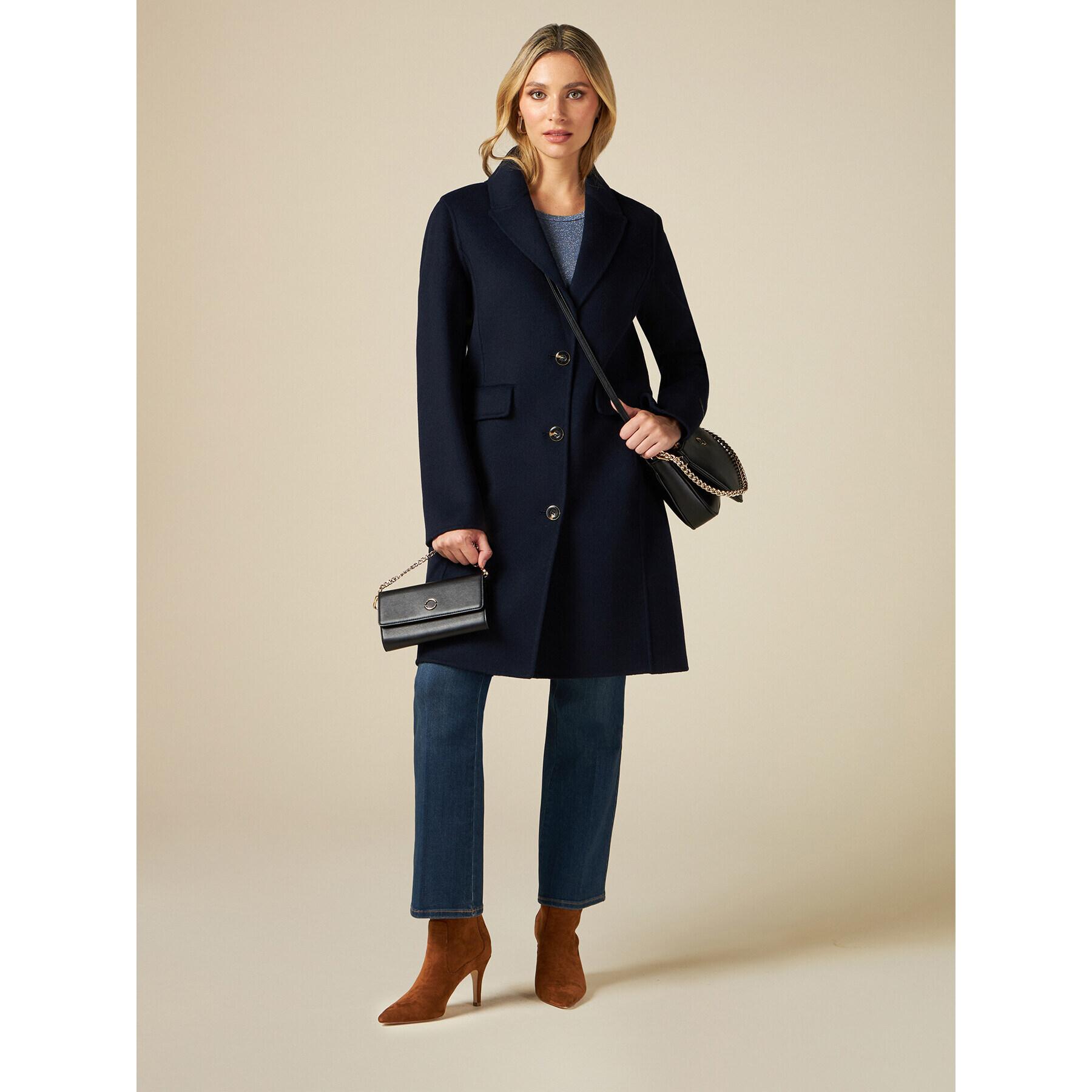 Oltre - Coat in wool blend cloth - Azul