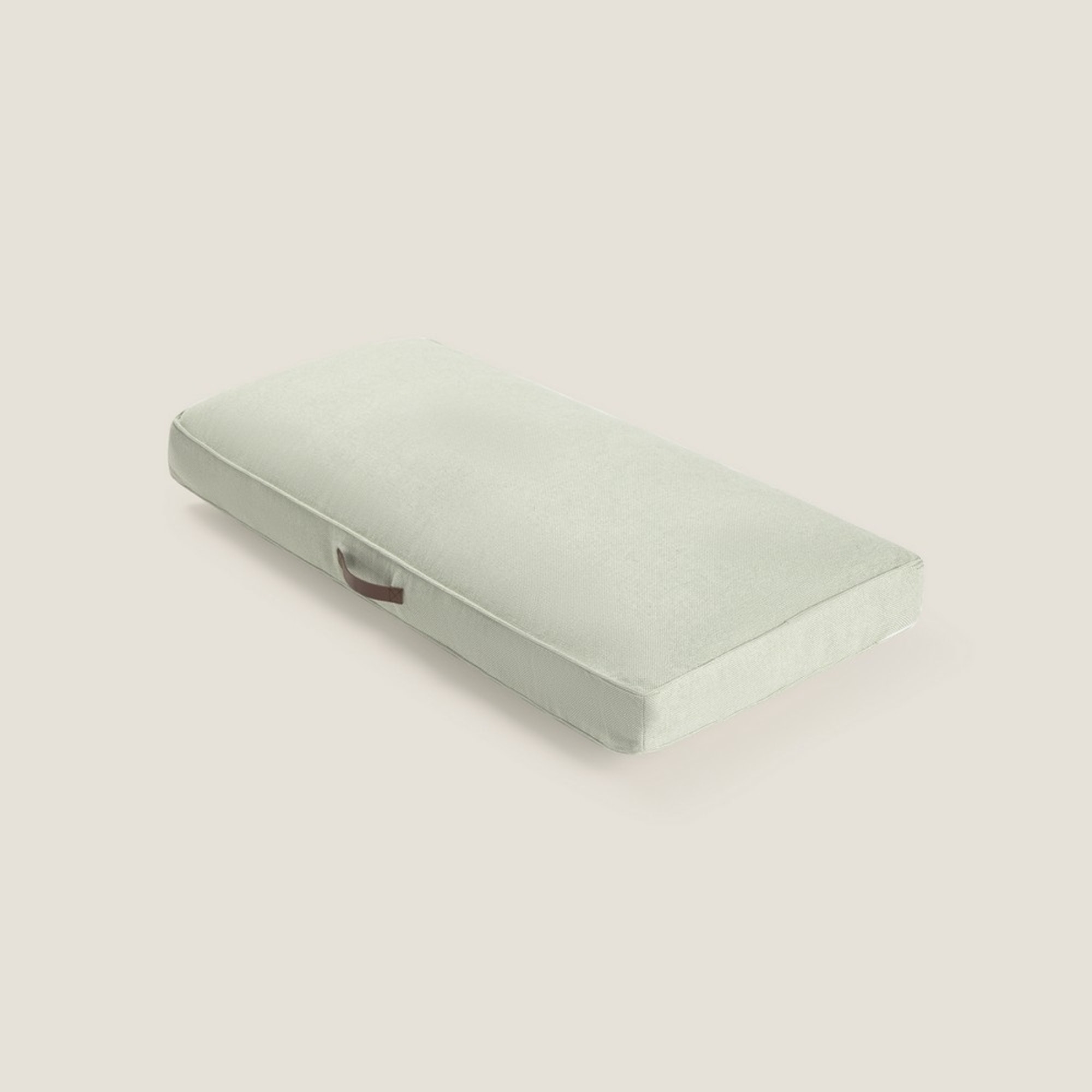 Funda de cojín chill out textura entramada Trichi color verde Algodón