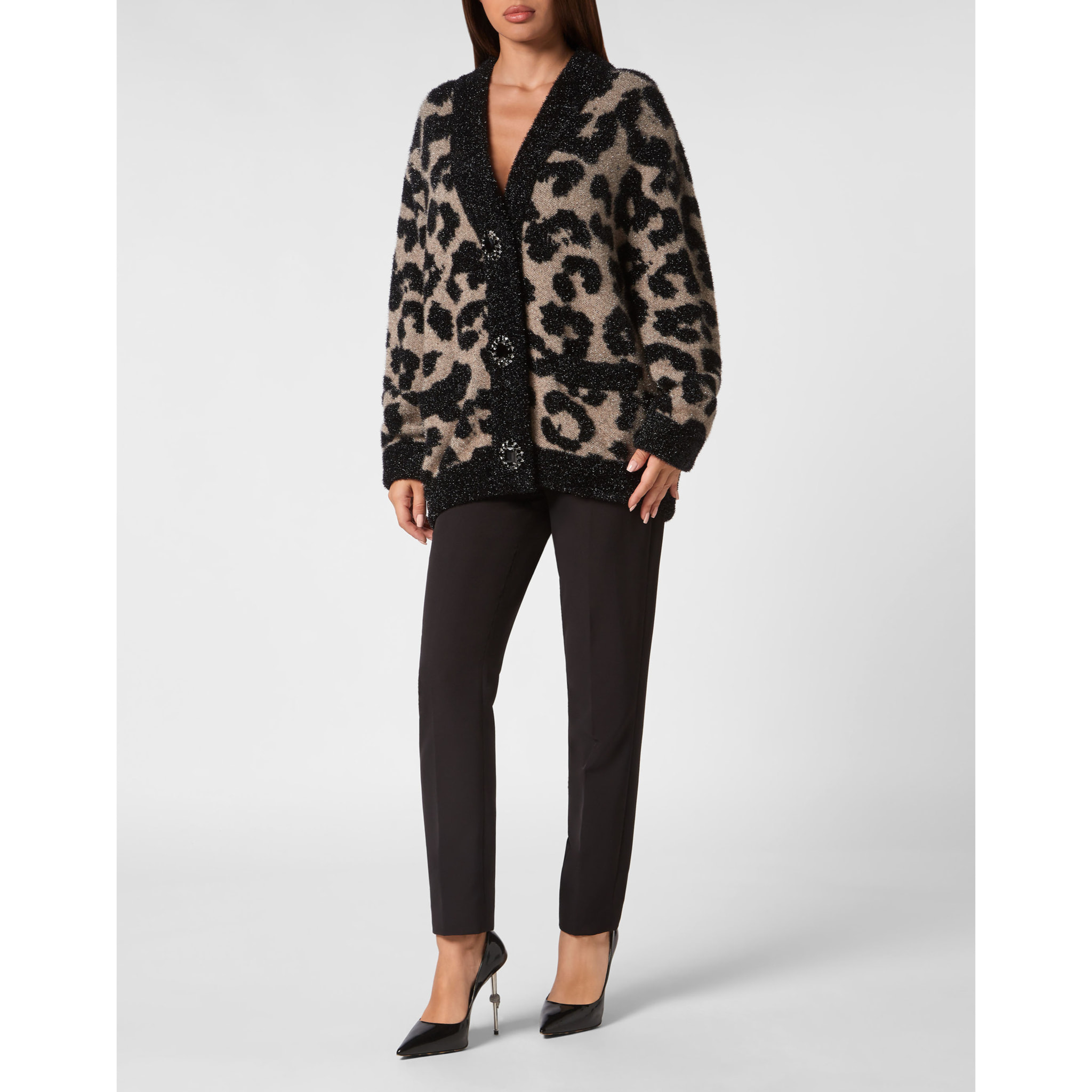 PHILIPP PLEIN Cárdigan LEOPARD