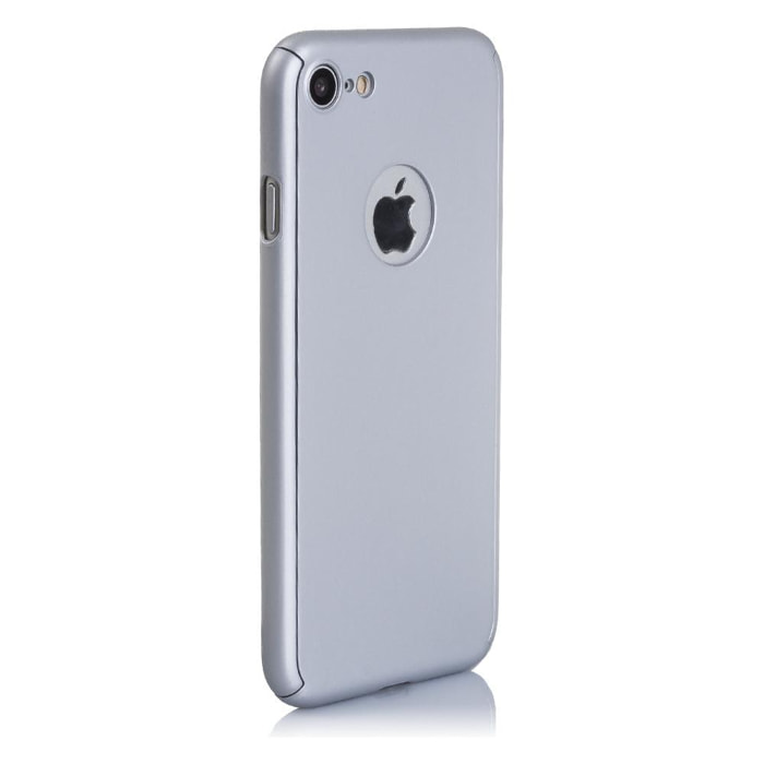 CARCASA FULL COVER+CRISTAL PARA IPHONE 7 SILVER